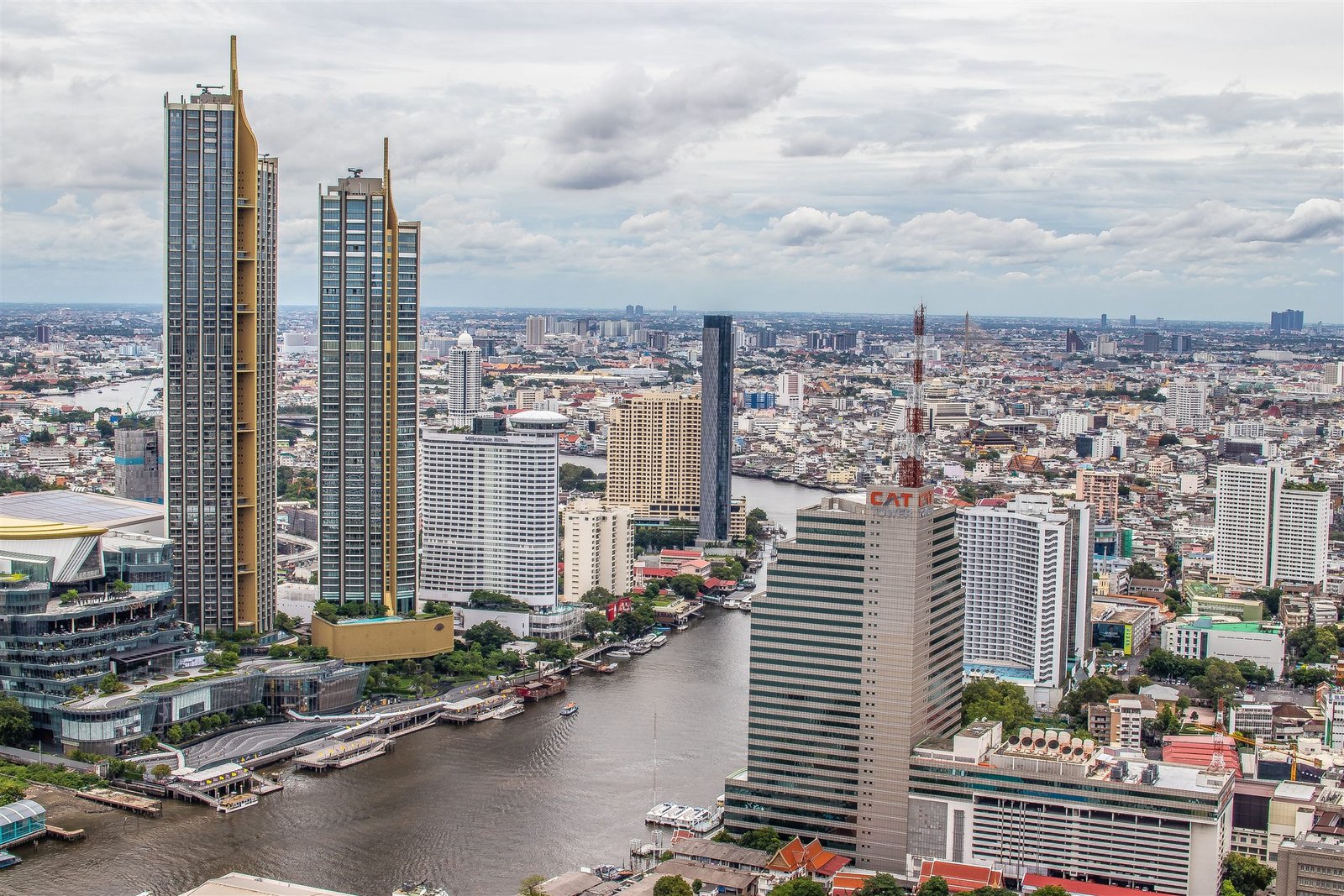 Bangkok skyline from above